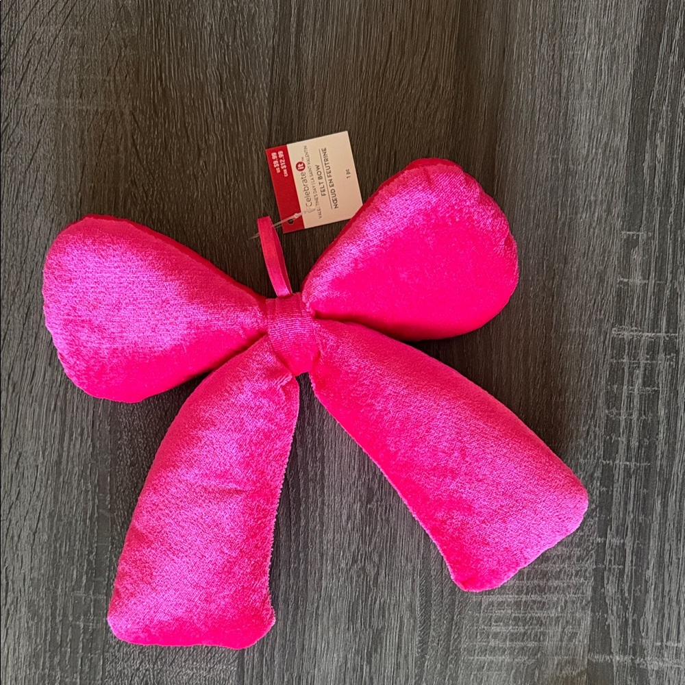 Hot Pink Plush Bow